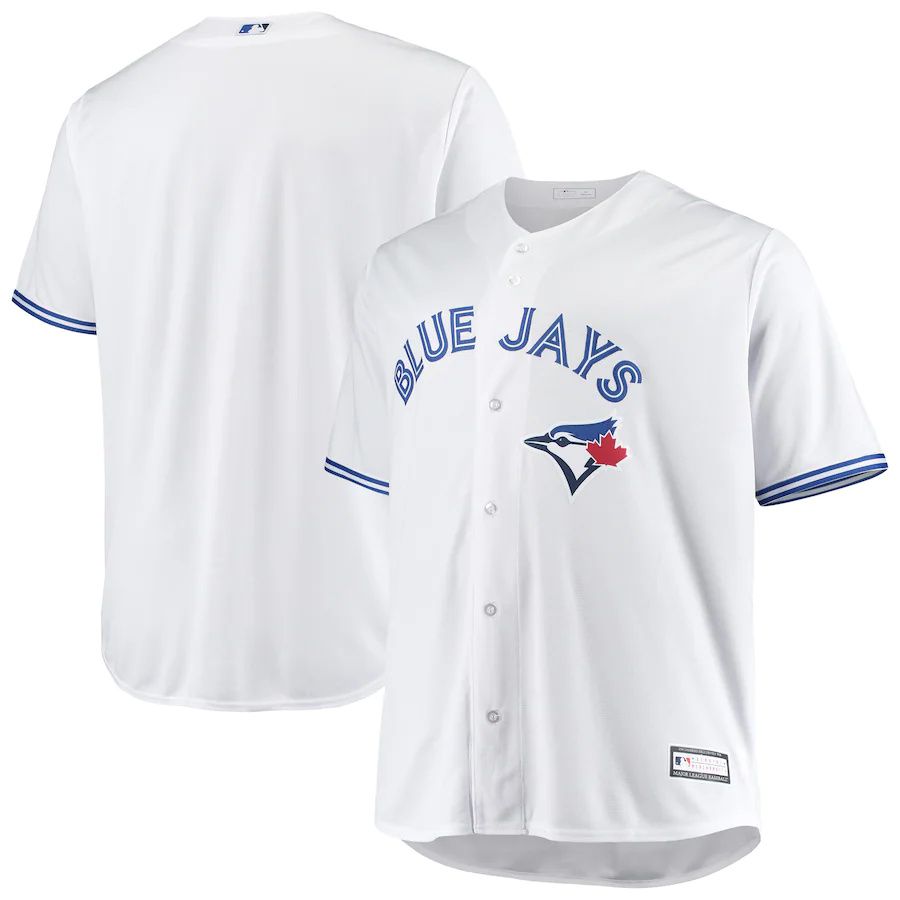 Mens Toronto Blue Jays White Big & Tall Home Replica Team MLB Jerseys->toronto blue jays->MLB Jersey